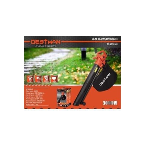 Aspirafoglie Elettrica Giardinaggio Pulire Aspirare 3000w Destman Dt-6030-60 - Foto 1