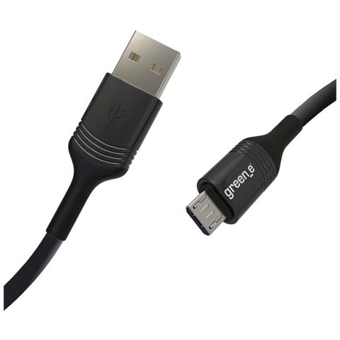 Cavo Micro-usb A Usb 2.4a Con Fascetta Carica E Sincronizzazione 2,5m, Nero - Foto 1