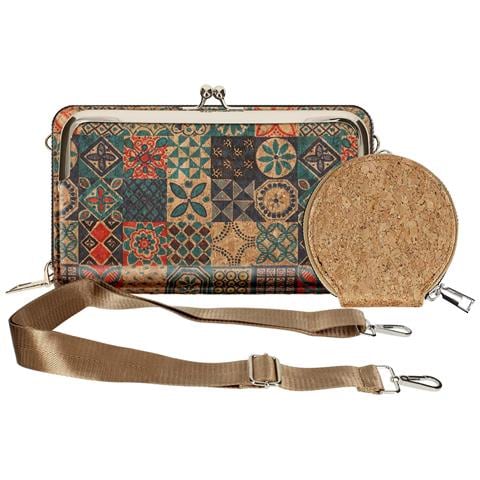 Borsetta Sughero, Collezione Corkmosaic, Chiusura Cerniera / Scatto - Foto 1