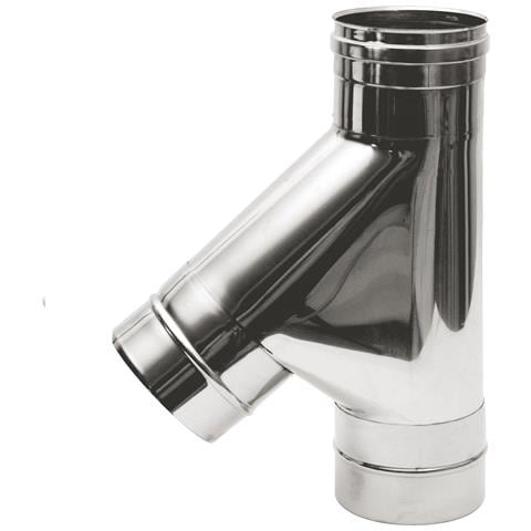 Raccordo A T 135° In Acciaio Inox M. M. F. - 20cm - Foto 2