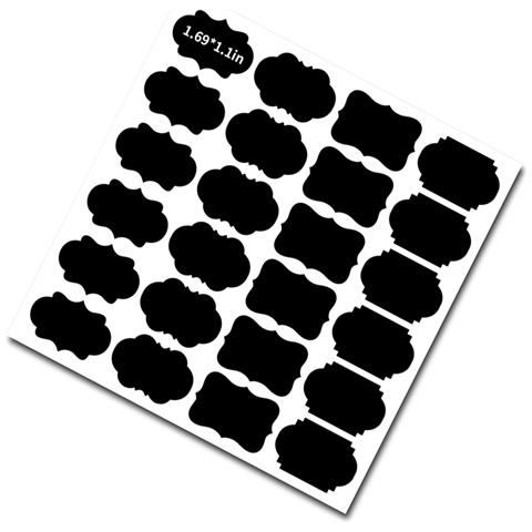 Etichette Lavagna Riutilizzabili, 24 Adesivi/foglio, 190x192 Mm, 5 Fogli - Foto 2