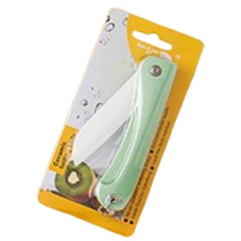 Coltellino Tascabile Pieghevole Con Portachiavi, Lama In Ceramica, Verde Nordico Green - Foto 2