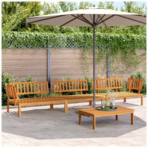 Set Divano Pallet Da Giardino 4 Pz In Legno Massello Di Acacia - Foto 1