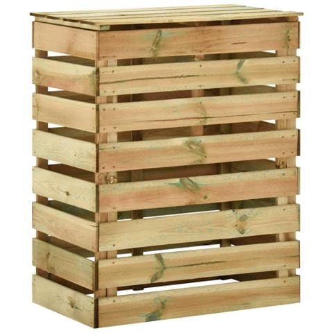 Compostiere Da Giardino Doghe 4 Pz 80x50x100 Cm Pino Impregnato - Foto 3