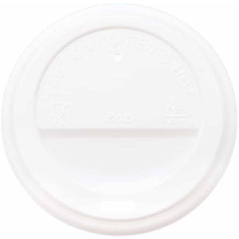 Coperchi Tazze Da Caffè Carta 80mm 8oz 1000 Pz Plastica Bianca - Foto 3