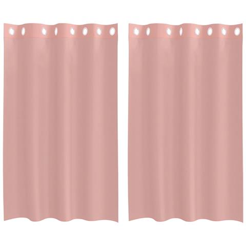 Tende In Voile Con Occhielli 2 Pz Rosa 140x175 Cm - Foto 2