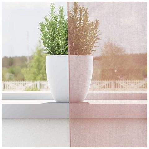 Tende In Voile Con Occhielli 2 Pz Rosa 140x175 Cm - Foto 3