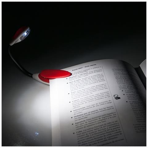 Speciale Lampada Da Lettura A Led Con Braccio Orientabile. 3x2x25 Cm. Colore Rosso - Foto 2