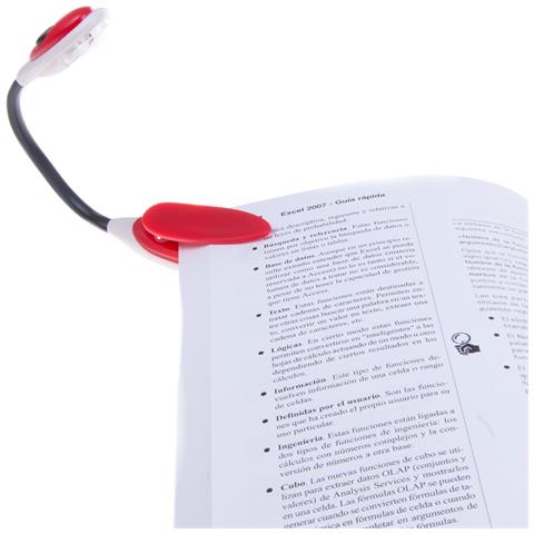 Speciale Lampada Da Lettura A Led Con Braccio Orientabile. 3x2x25 Cm. Colore Rosso - Foto 3