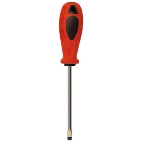 Cacciavite Con Punta Piatta Magnetica 5,5x100mm - Manico Rosso/nero Ergonomico Antiscivolo - Foto 1