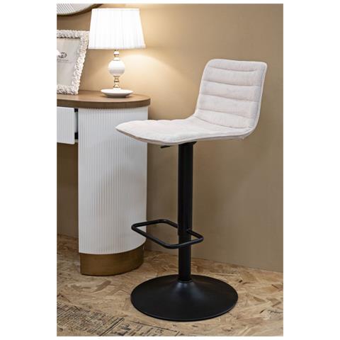 Set Di 2 Sgabelli Alti Mf444 - Bianco - Metallo - 43x49,5x85,5 Cm - Foto 8