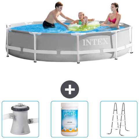 Piscina Fuori Terra - In Giro - 305x305x76 Cm - Grigio - Include Accessori Coordinati Cb84 - Foto 1