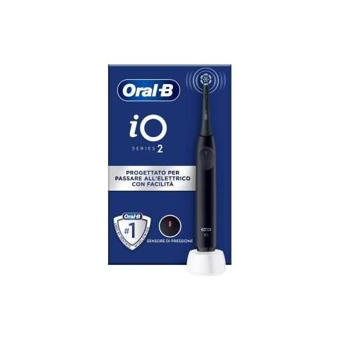 iO 2 Spazzolino Elettrico Nero con Micro-vibrazioni e Testina Rotonda - Foto 1