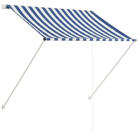 Lusso Casadino - Tenda Da Sole Retrattile 100x150 Cm Blu E Bianco - Foto 1