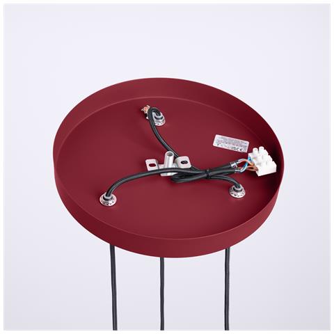 Sollux Lighting Lampada A Sospensione Halo 3p Bordeaux Sl.1750 - Moderno Lampada A Sospensione Borgogna 125x25x25 Cm - Foto 8