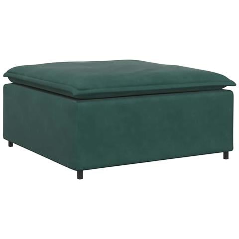 Modulo Poggiapiedi Divano Modulare Verde Scuro 100x100x48 cm - Foto 1