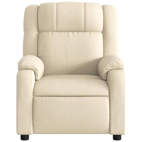 Poltrona Elettrica Reclinabile Crema in Tessuto - Foto 9