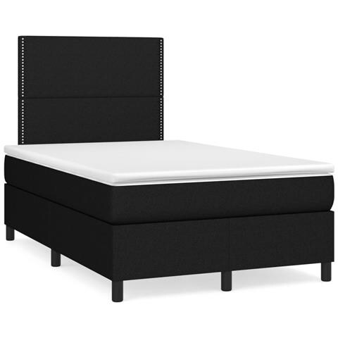 Giroletto a Molle con Materasso Nero 120x190 cm in Tessuto - Foto 2