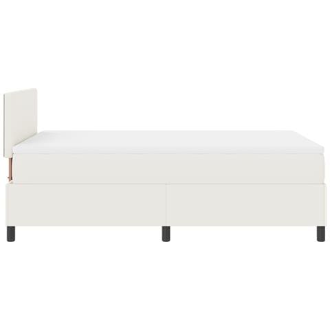 Letto a Molle con Materasso Panna 120x200 cm Tessuto Corduroy - Foto 9
