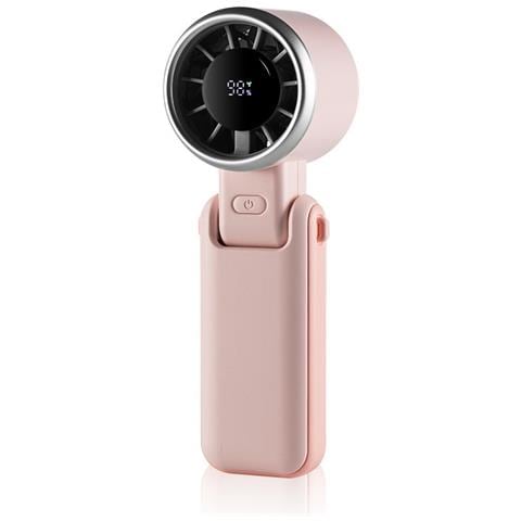 Ventilatore Portatile Ad Alta Velocità Con Display Digitale - Regolabile, Pieghevole E Multifunzionale Pink - Foto 1