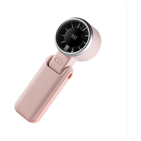 Ventilatore Portatile Ad Alta Velocità Con Display Digitale - Regolabile, Pieghevole E Multifunzionale Pink - Foto 2