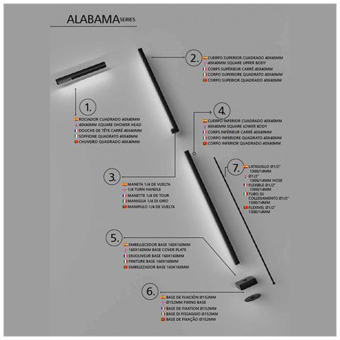 Imex Doccia Piscina In Acciaio 316 Finitura Nero Opaco Con Rubinetto Monoforo A 2 Vie Sistema Anticalcare E Base Decorativa - Modello Alabama - Foto 6