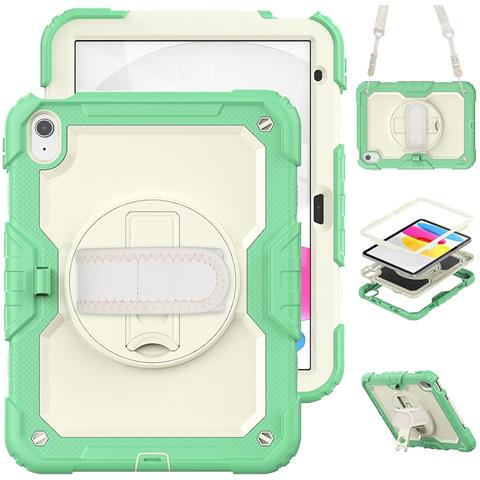 Custodia Per Ipad 9/8/7 10.2” Con Supporto E Tracolla Verde - Foto 1