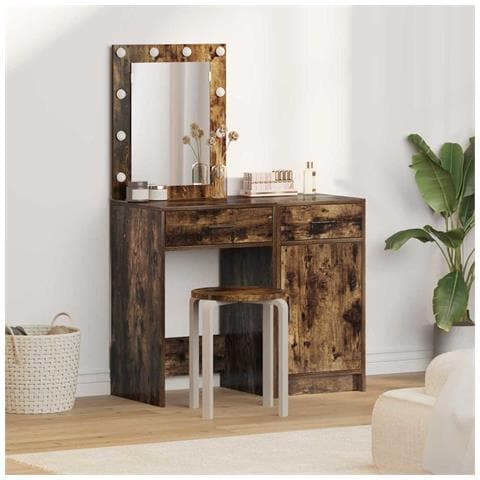 Tavolo da Trucco con cassetto 2 pcs Marrone 50 x 41 x 135 cm - Foto 2