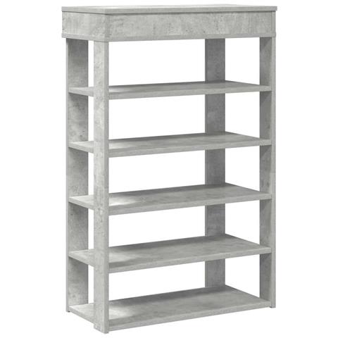 Scarpiera Grigio Cemento 60x30x98 cm in Legno Multistrato - Foto 1