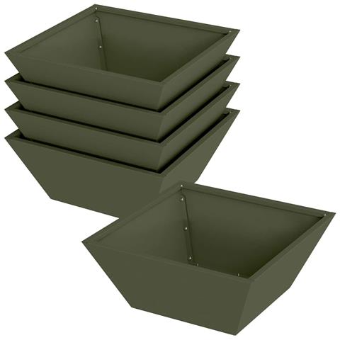 Vaso a Ciotola da Giardino 5 pcs Oliver verde 40 x 40 x 15 cm - Foto 1