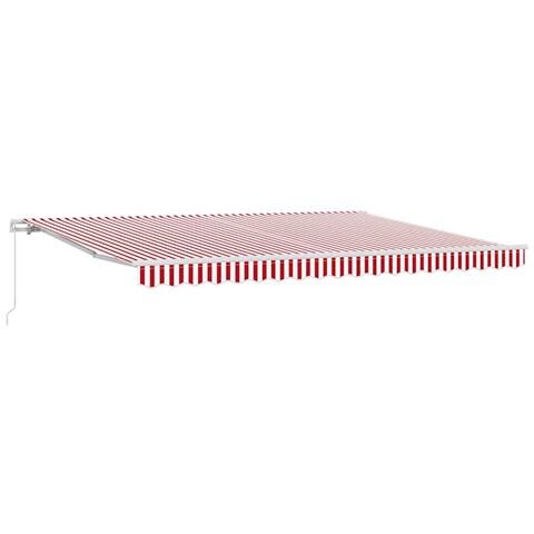 Tenda Retrattile Rosso, bianco 450 × 300 cm Tessuto - Foto 1