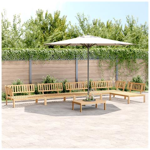 Set Divano Pallet da Giardino 6 pz in Legno Massello di Acacia - Foto 2