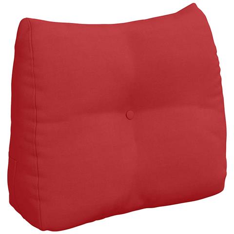 Cuscino per Schiena Rosso 60 x 24 x 50 cm Tessuto - Foto 1