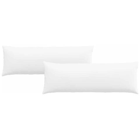 Cuscini da Divano 2 pcs Bianco 120 x 40 cm Tessuto - Foto 1