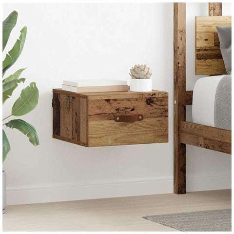 Mobiletto da comodino a parete Legno vecchio 35 x 35 x 20 cm - Foto 2