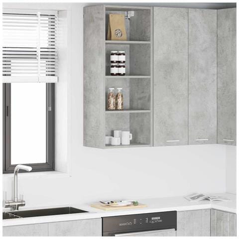 Armadio pensile Riga Grigio cemento 40 x 29,5 x 100 cm - Foto 2