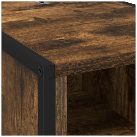 Comodino Quercia Fumosa 39,5 x 30 x 50 cm Legno multistrato - Foto 9