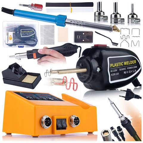 Stazione Saldante 2 In 1 Orange Husky Oh660 - 660w, Display Led, Regolazione Temperatura | Saldatura E Riparazione Plastica - Foto 1