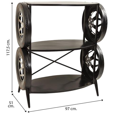 Scaffale In Metallo Nero 97x51x117,5h - Foto 7