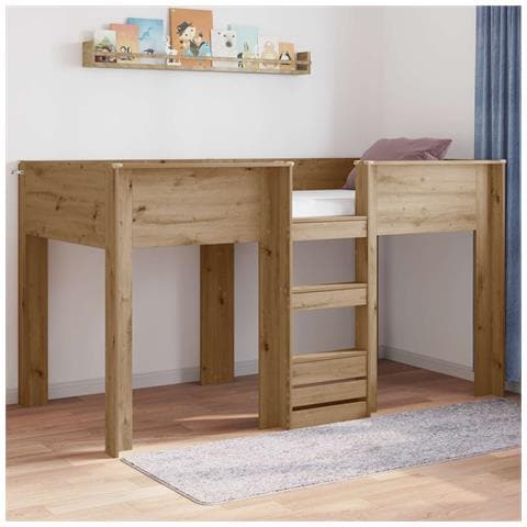 Letto a Castello per Bambini Rovere artigianale 100 x 200 cm - Foto 2