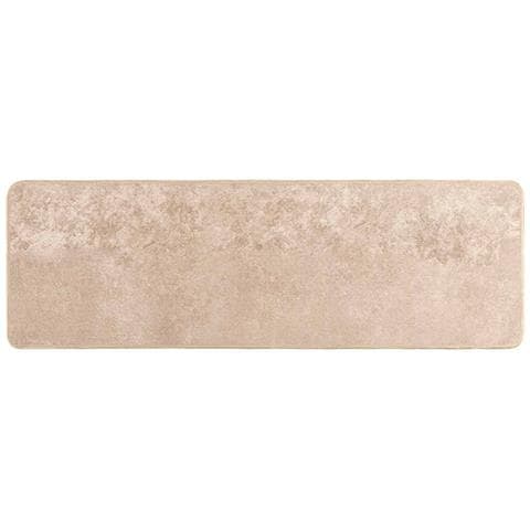 Runner Tappeto MARSA Beige 100 x 300 cm Poliestere e PVC - Foto 1