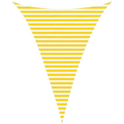 Vela da ombra solare Giallo e Bianco 3 x 4 x 4 m - Foto 1