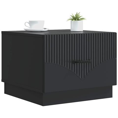 Tavolino da salotto Nero 49 x 50 x 37 cm Legno ingegnerizzato - Foto 2