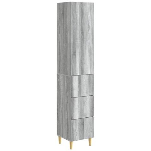 Set di armadi 2 pcs Sonoma grigio 33 x 34,5 x 90 cm - Foto 1