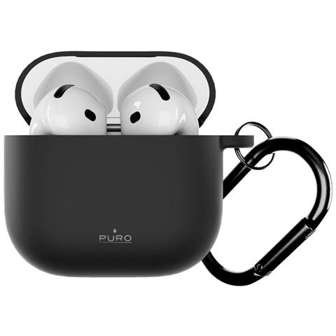 Custodia Airpods 4 In Silicone Nera Puro - Foto 2