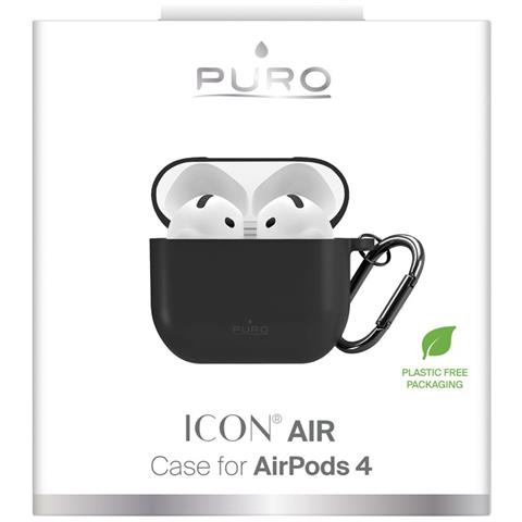 Custodia Airpods 4 In Silicone Nera Puro - Foto 7