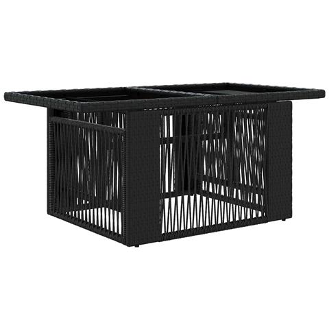 Set Divano da Giardino 10 pz Nero e Bianco Crema polyrattan - Foto 2