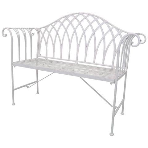Josette - Panca 2 Posti Stile Provenzale In Ferro Verniciato - Foto 1