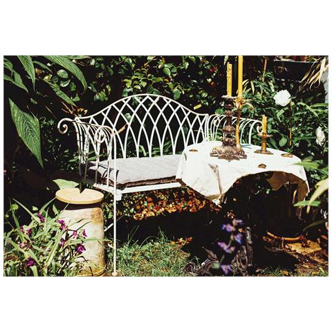 Josette - Panca 2 Posti Stile Provenzale In Ferro Verniciato - Foto 9