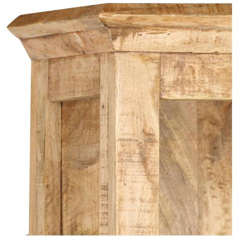 Libreria 50x30x180 cm in Legno Massello di Mango - Foto 10